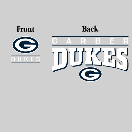 Garber Dukes - Spirit Wear - Mascot Over Bracketed Name