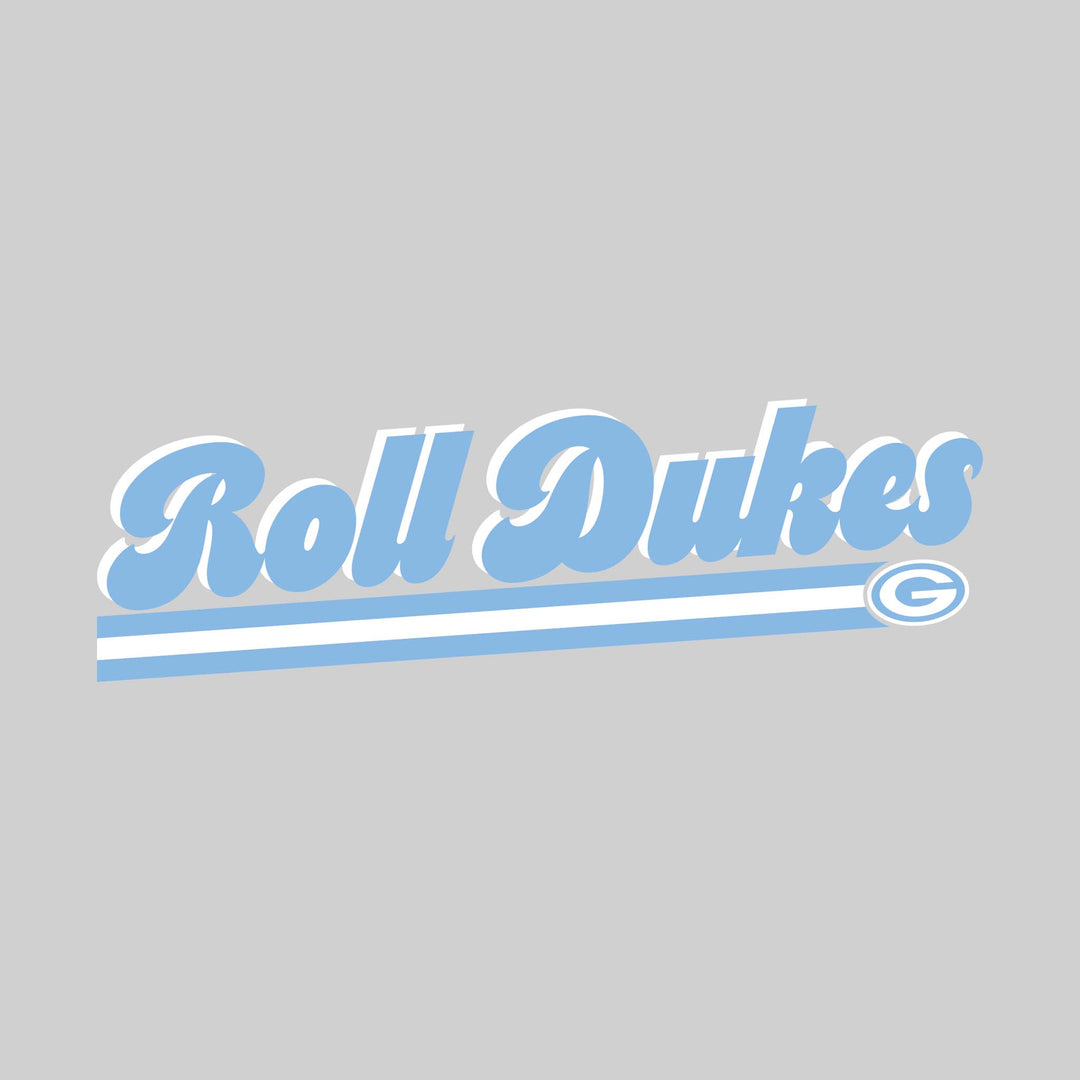 Garber Dukes - Spirit Wear - Roll Dukes - Retro Script Text