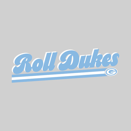 Garber Dukes - Spirit Wear - Roll Dukes - Retro Script Text