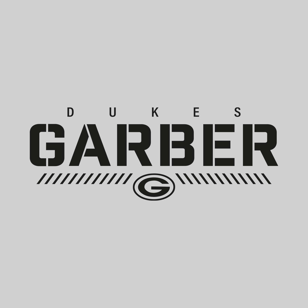 Garber Dukes - Spirit Wear - Stenciled School Name with Mascot