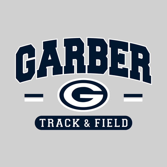 Garber Dukes - Track & Field - Arched School Name Over Mascot with School Color Bars