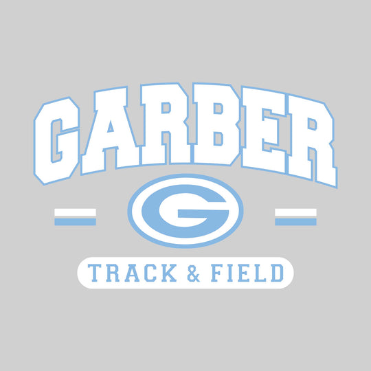 Garber Dukes - Track & Field - Arched School Name Over Mascot with School Color Bars