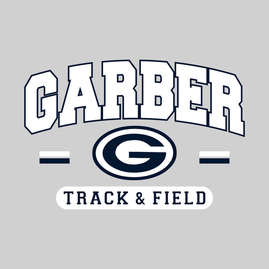 Garber Dukes - Track & Field - Arched School Name Over Mascot with School Color Bars