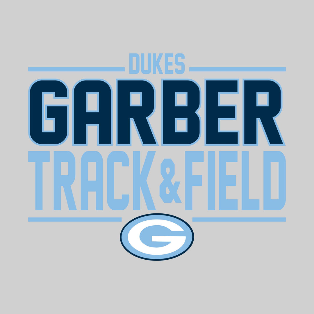 Garber Dukes - Track &amp; Field - Bracketed School Name with Lower Mascot