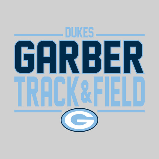 Garber Dukes - Track &amp; Field - Bracketed School Name with Lower Mascot