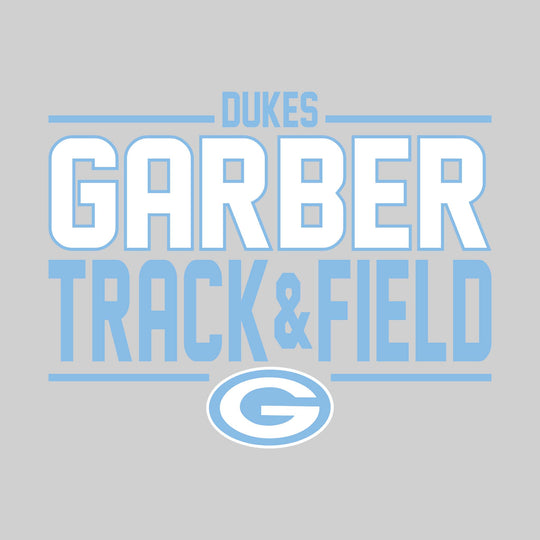 Garber Dukes - Track &amp; Field - Bracketed School Name with Lower Mascot
