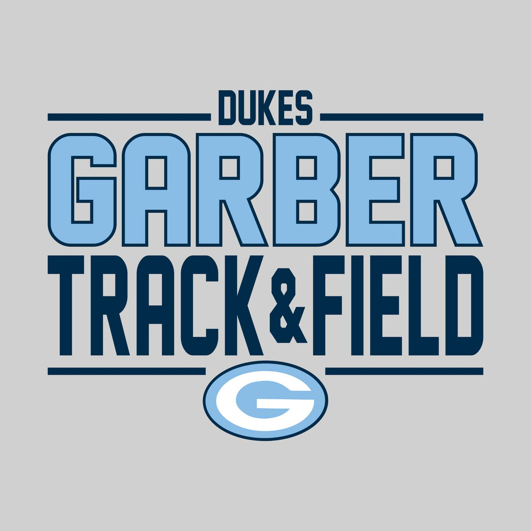 Garber Dukes - Track &amp; Field - Bracketed School Name with Lower Mascot