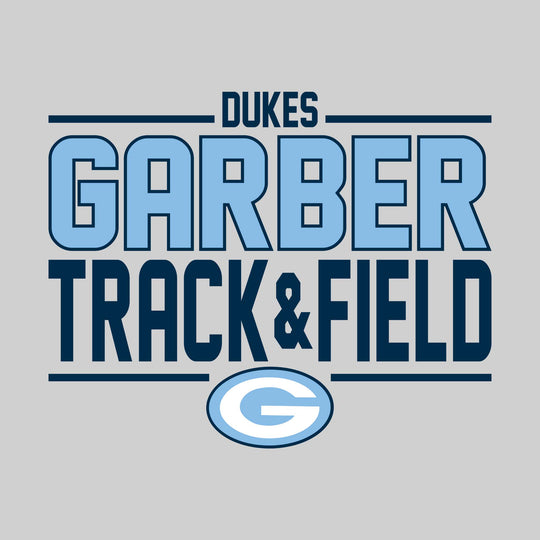 Garber Dukes - Track &amp; Field - Bracketed School Name with Lower Mascot