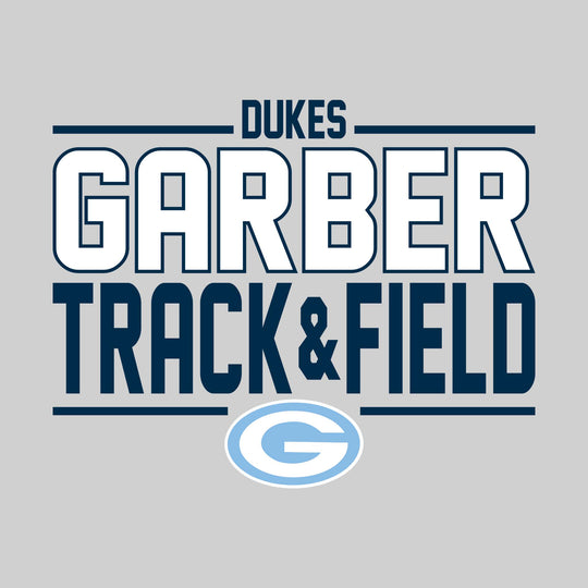 Garber Dukes - Track &amp; Field - Bracketed School Name with Lower Mascot