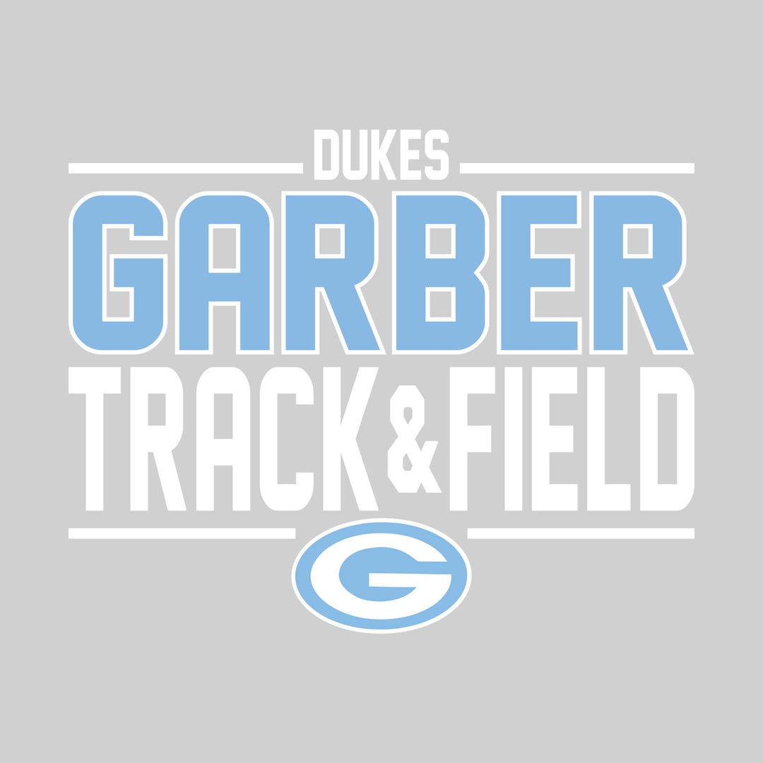 Garber Dukes - Track &amp; Field - Bracketed School Name with Lower Mascot