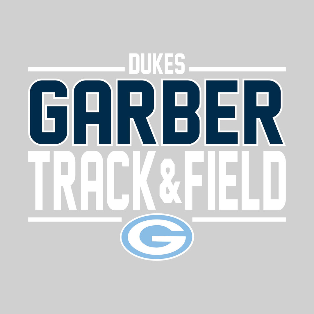 Garber Dukes - Track &amp; Field - Bracketed School Name with Lower Mascot