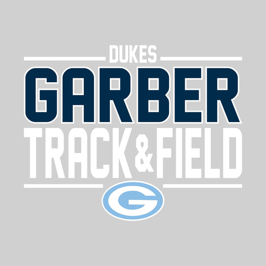 Garber Dukes - Track &amp; Field - Bracketed School Name with Lower Mascot