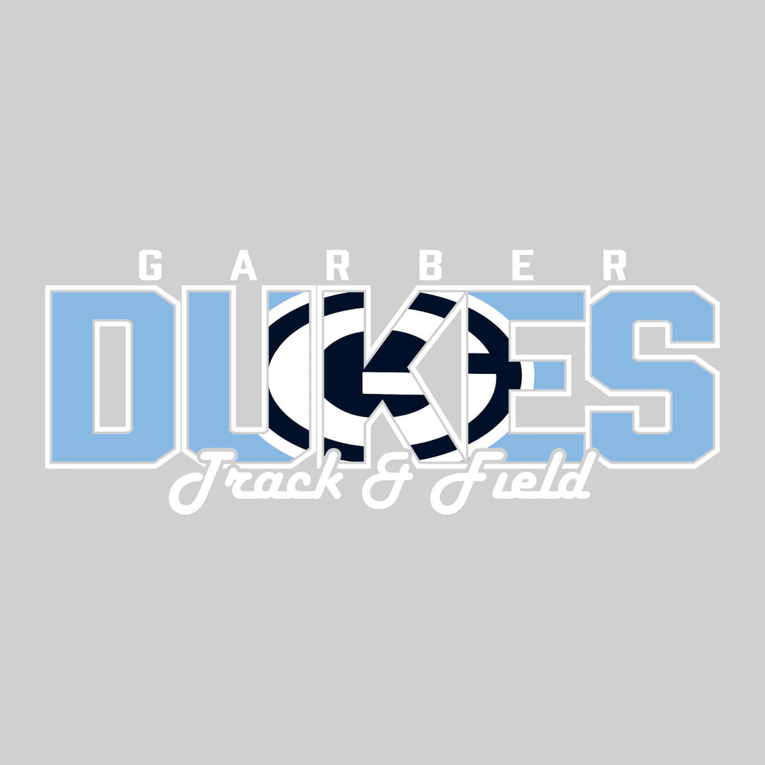 Garber Dukes - Track & Field - Dukes with Mascot Inset