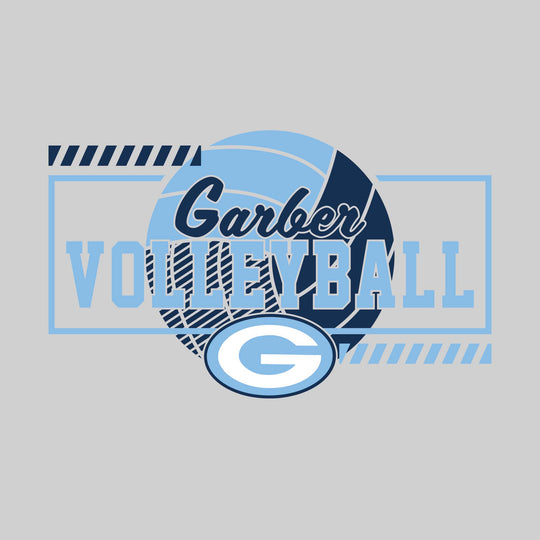 Garber Dukes - Volleyball - Framed School Name with Volleyball Shape &amp; Mascot