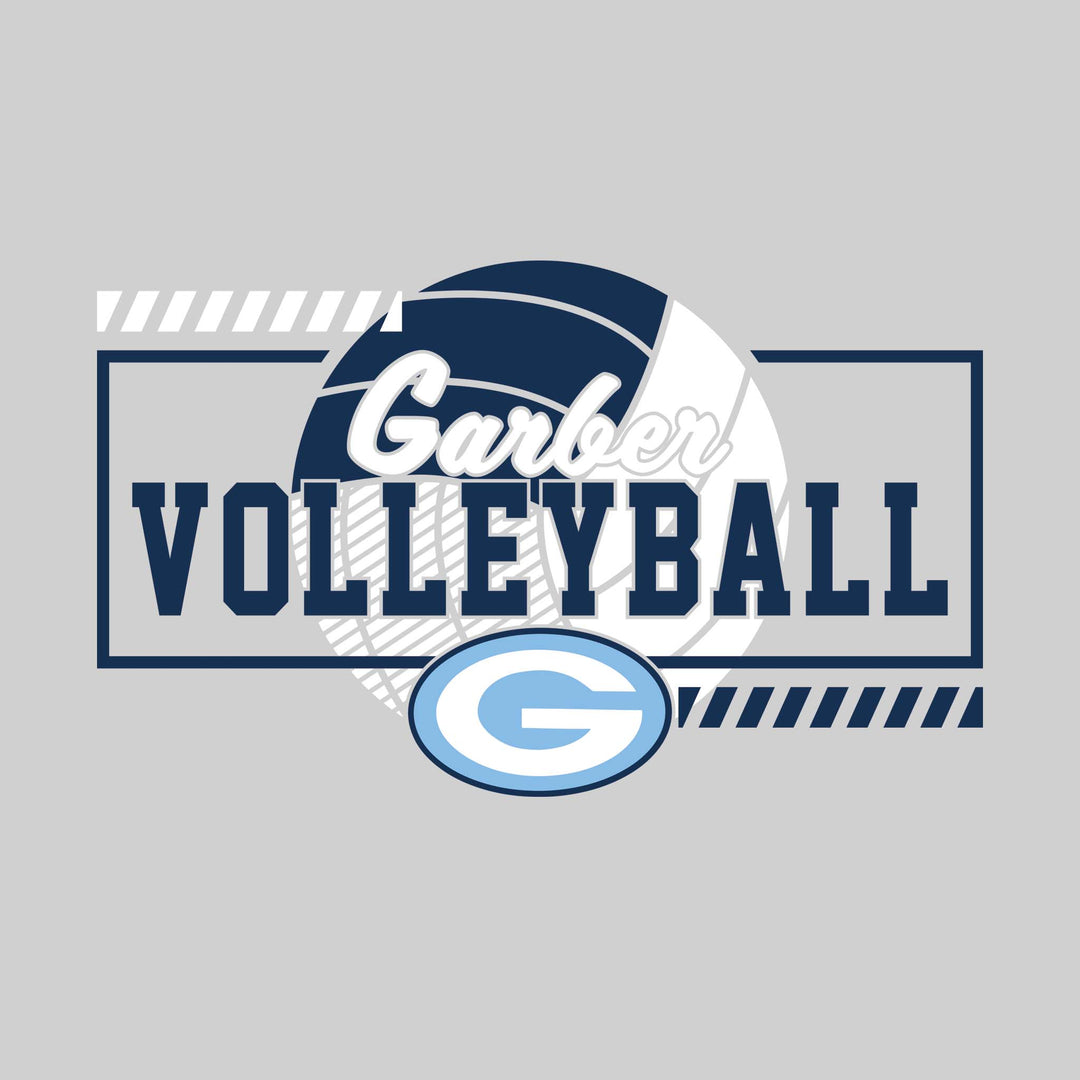 Garber Dukes - Volleyball - Framed School Name with Volleyball Shape &amp; Mascot