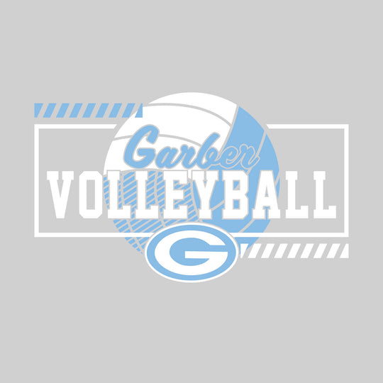 Garber Dukes - Volleyball - Framed School Name with Volleyball Shape &amp; Mascot