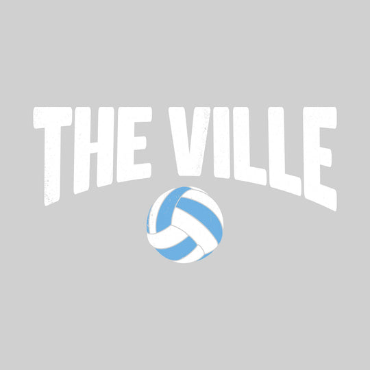 Garber Dukes - Volleyball - The Ville - Arched Text Over Volleyball - Distressed