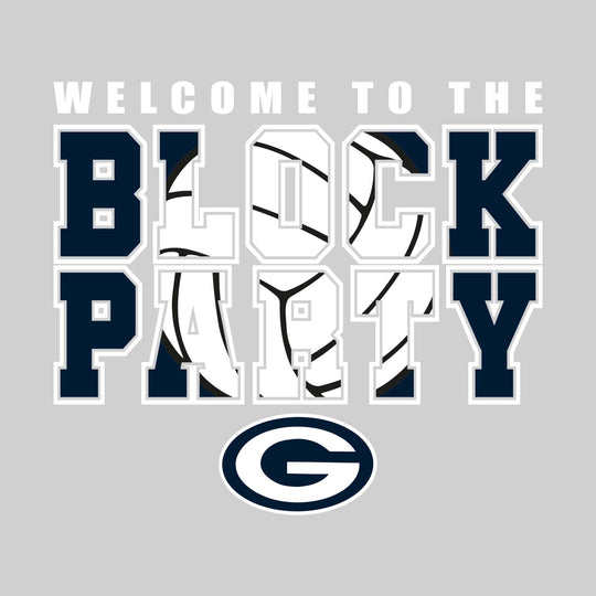 Garber Dukes - Volleyball - Welcome to the Block Party - Carolina Blue & Navy