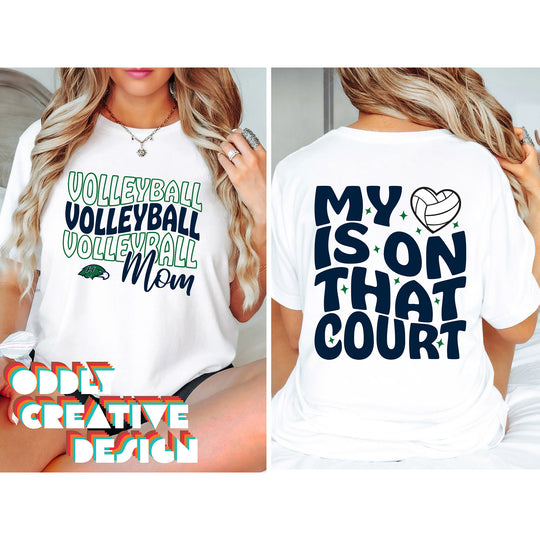 Heritage Hawks - Volleyball - Volleyball Mom - My Heart is on That Court