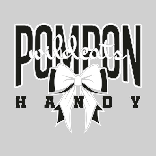 Handy Wildcats - Pompon - Wildcats Script with Bow