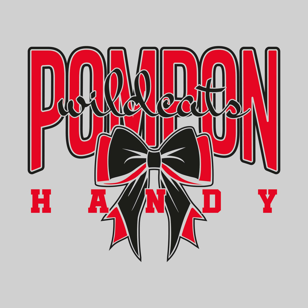Handy Wildcats - Pompon - Wildcats Script with Bow