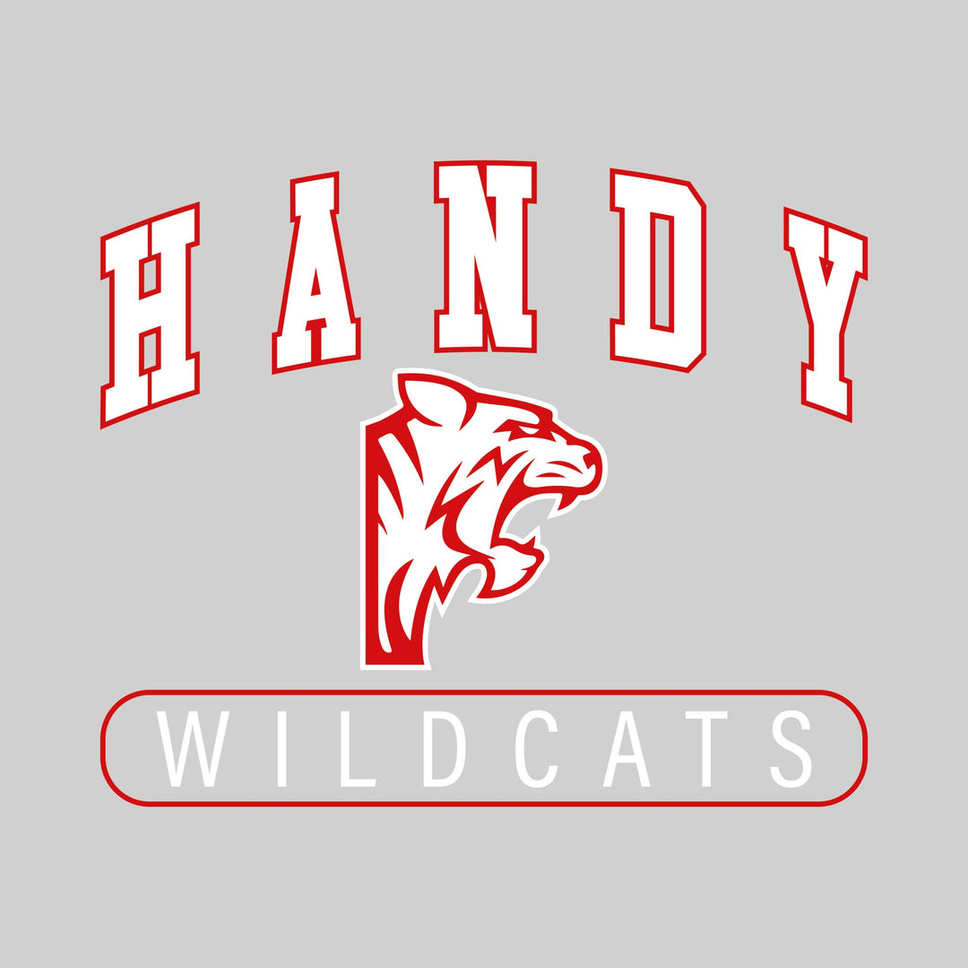 Handy Wildcats - Spirit Wear - Arched Handy with Mascot - Athletic Text