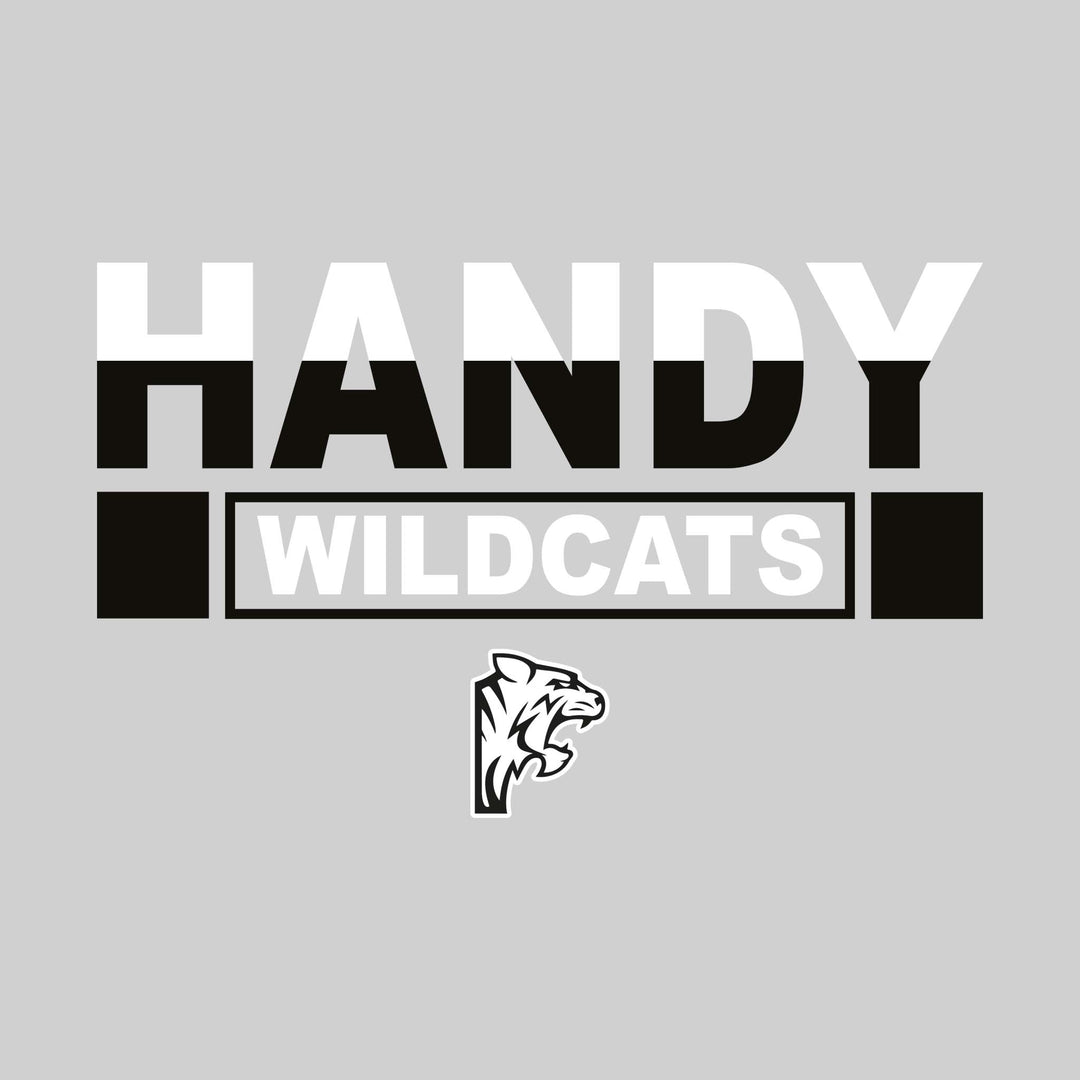Handy Wildcats - Spirit Wear - Boxed Mascot Name - Split-Color