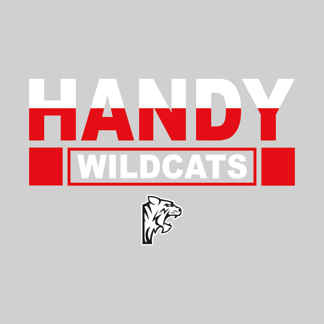 Handy Wildcats - Spirit Wear - Boxed Mascot Name - Split-Color