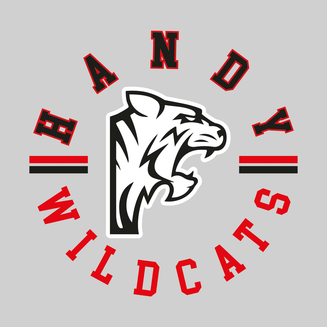 Handy Wildcats - Spirit Wear - Circular Text with Mascot