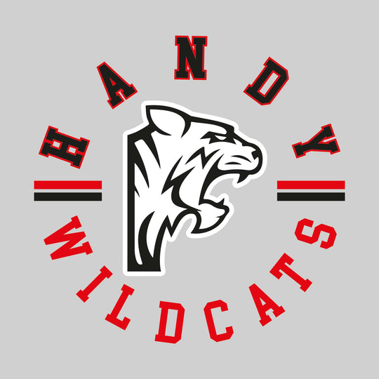 Handy Wildcats - Spirit Wear - Circular Text with Mascot