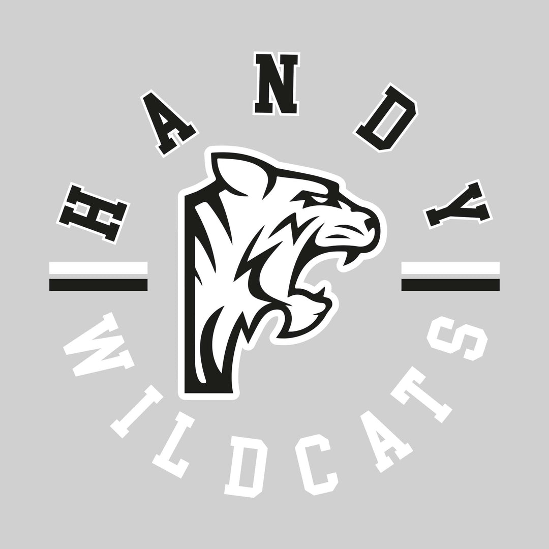 Handy Wildcats - Spirit Wear - Circular Text with Mascot