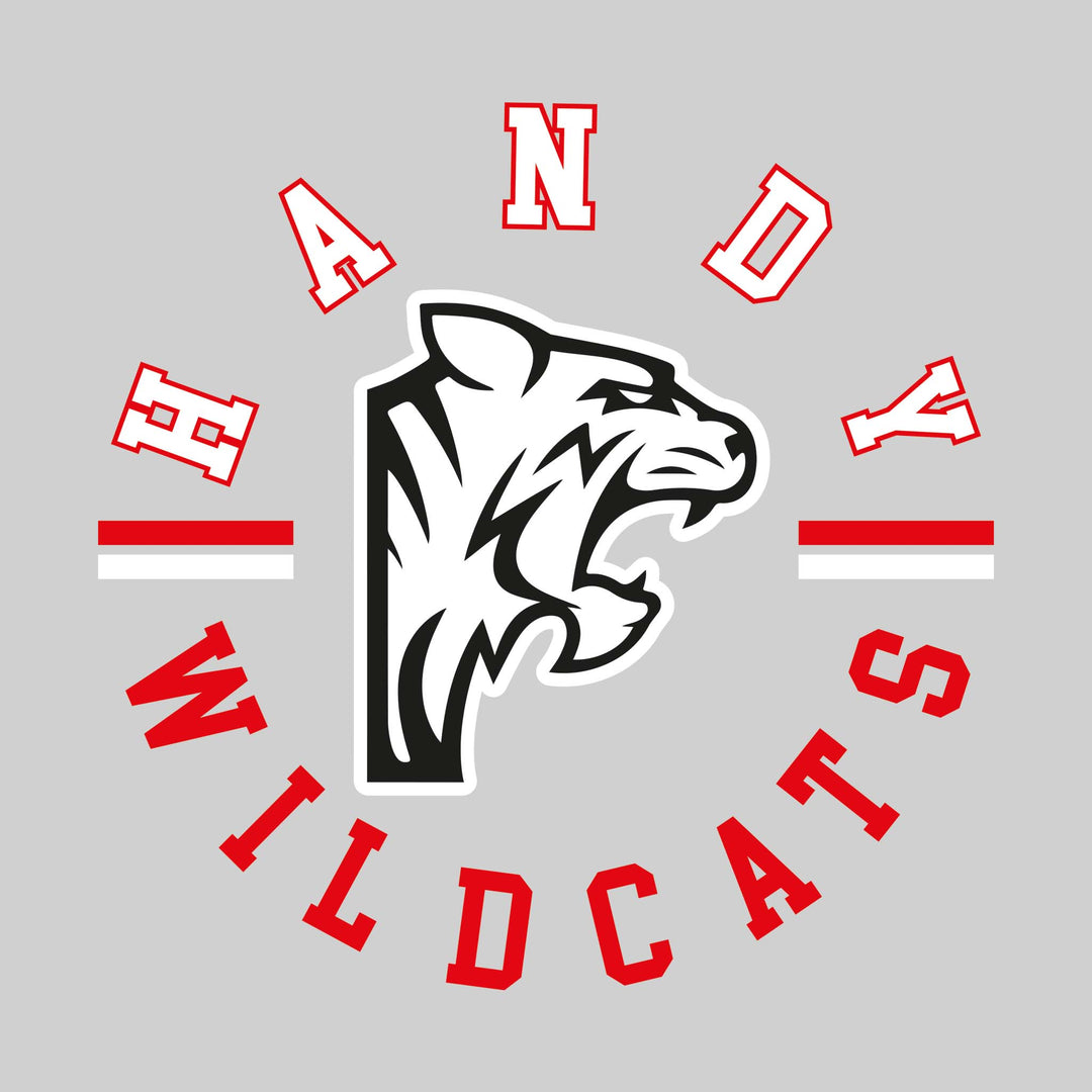 Handy Wildcats - Spirit Wear - Circular Text with Mascot