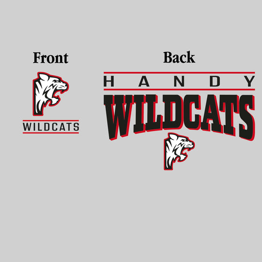 Handy Wildcats - Spirit Wear - Mascot Over Bracketed Name