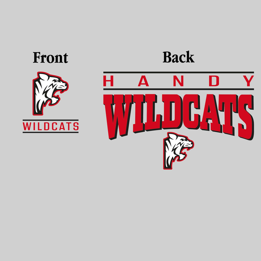 Handy Wildcats - Spirit Wear - Mascot Over Bracketed Name