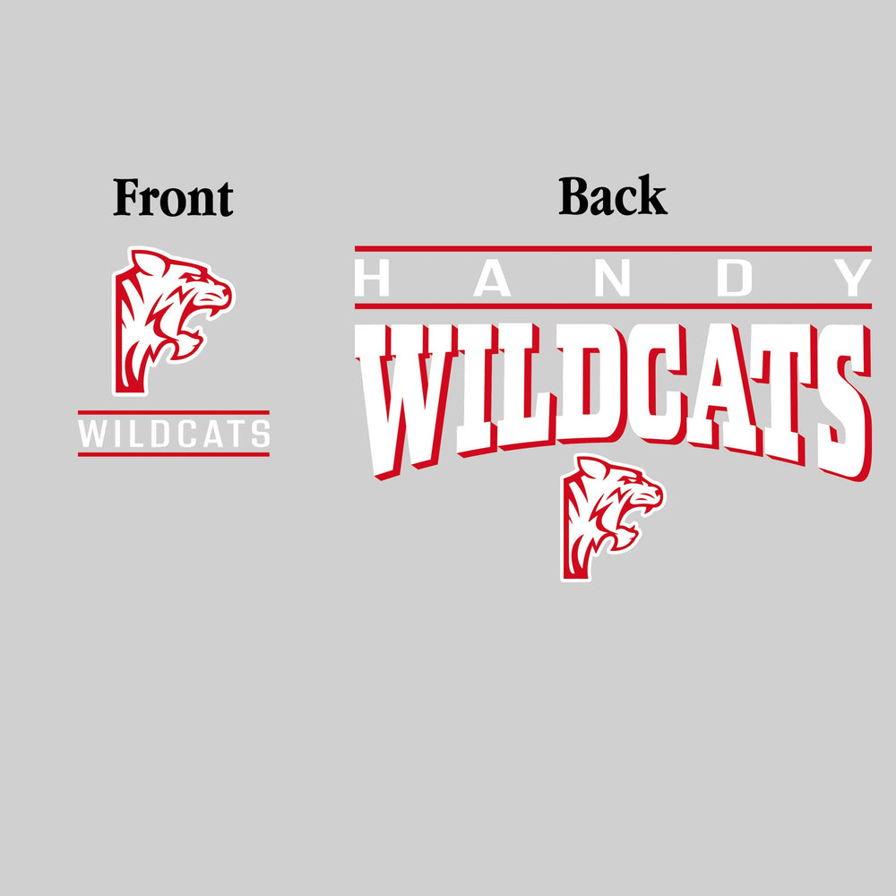 Handy Wildcats - Spirit Wear - Mascot Over Bracketed Name