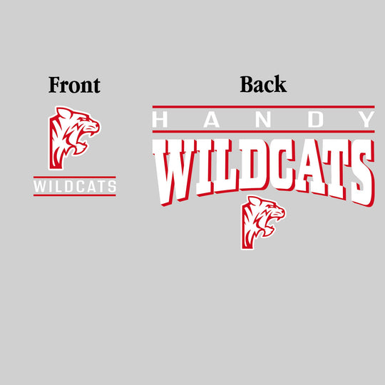 Handy Wildcats - Spirit Wear - Mascot Over Bracketed Name
