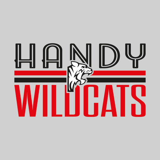Handy Wildcats - Spirit Wear - Stripes and Centered Logo