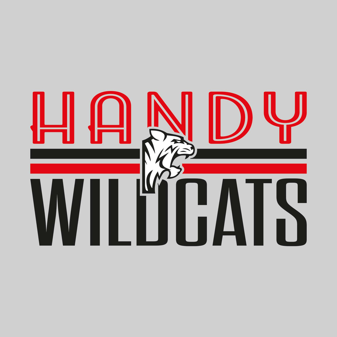 Handy Wildcats - Spirit Wear - Stripes and Centered Logo