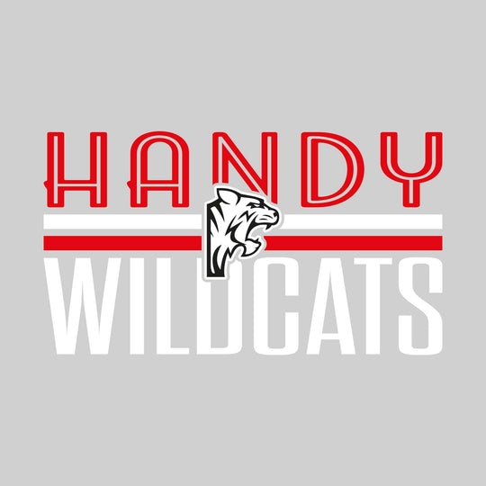 Handy Wildcats - Spirit Wear - Stripes and Centered Logo