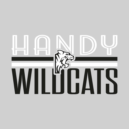 Handy Wildcats - Spirit Wear - Stripes and Centered Logo
