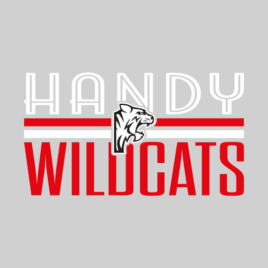 Handy Wildcats - Spirit Wear - Stripes and Centered Logo