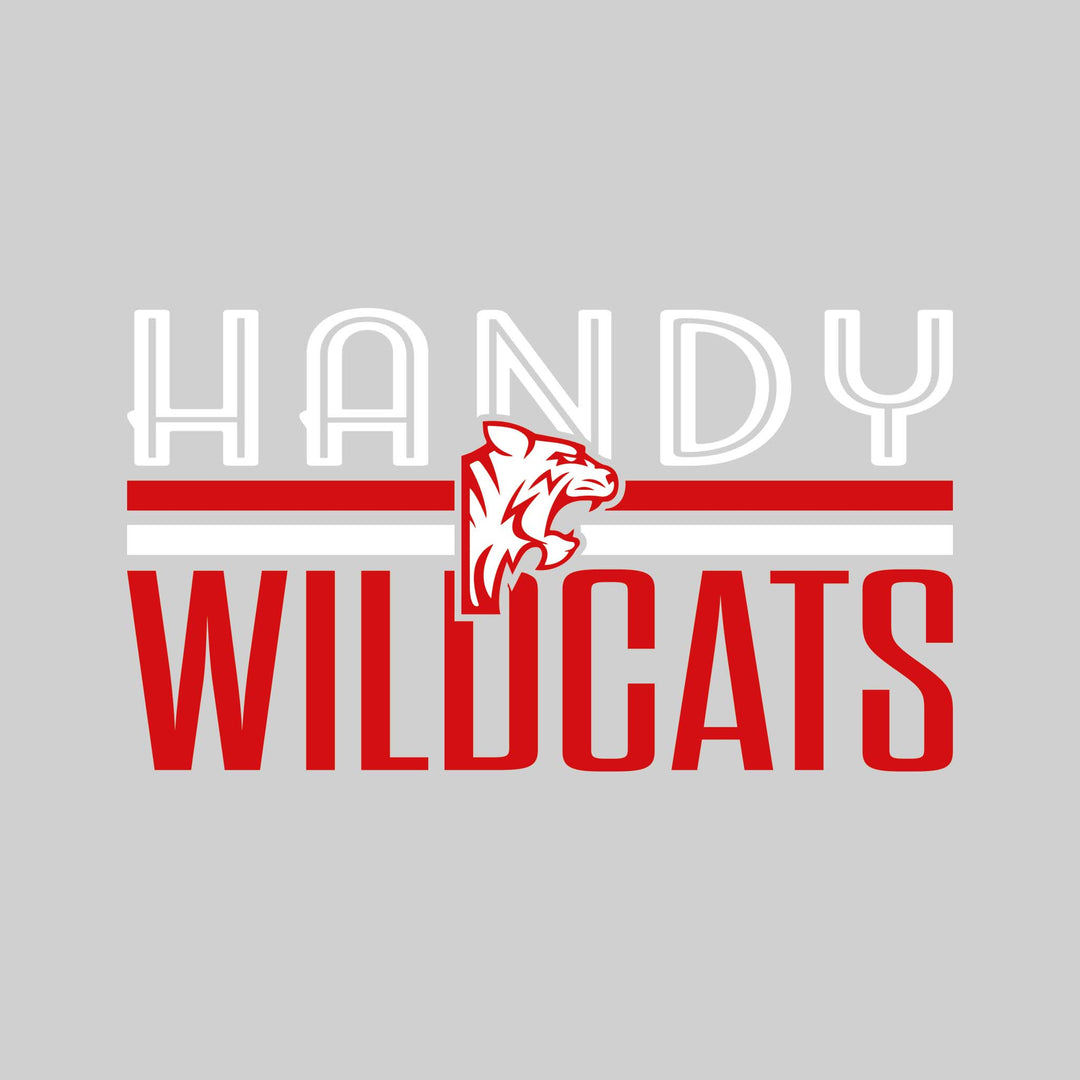 Handy Wildcats - Spirit Wear - Stripes and Centered Mascot