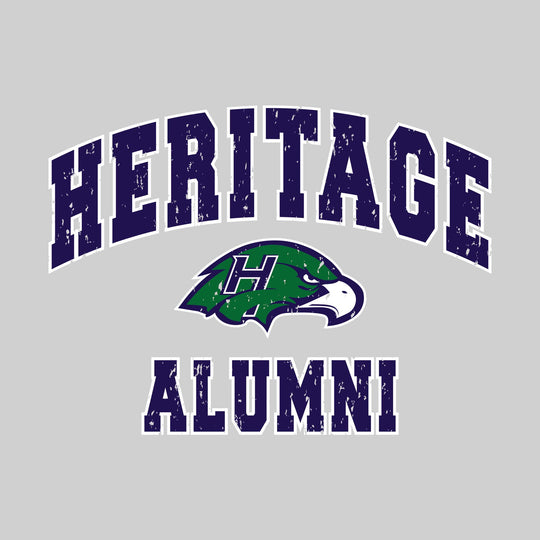 Heritage Hawks - Alumni - Arched School Name Over Mascot