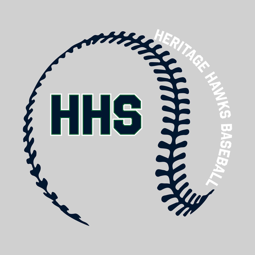 Heritage Hawks - Baseball - Baseball Stitches with School Name