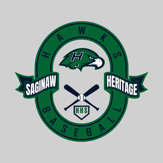 Heritage Hawks - Baseball - Oval with Banners