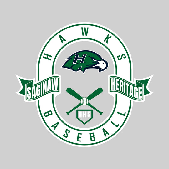 Heritage Hawks - Baseball - Oval with Banners