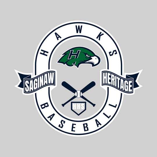 Heritage Hawks - Baseball - Oval with Banners