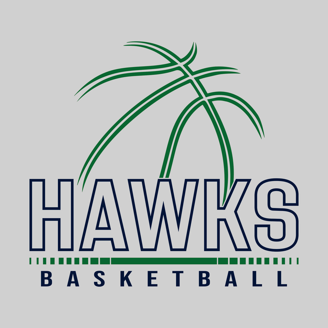 Heritage Hawks - Basketball - Basketball Grooves with Team Name