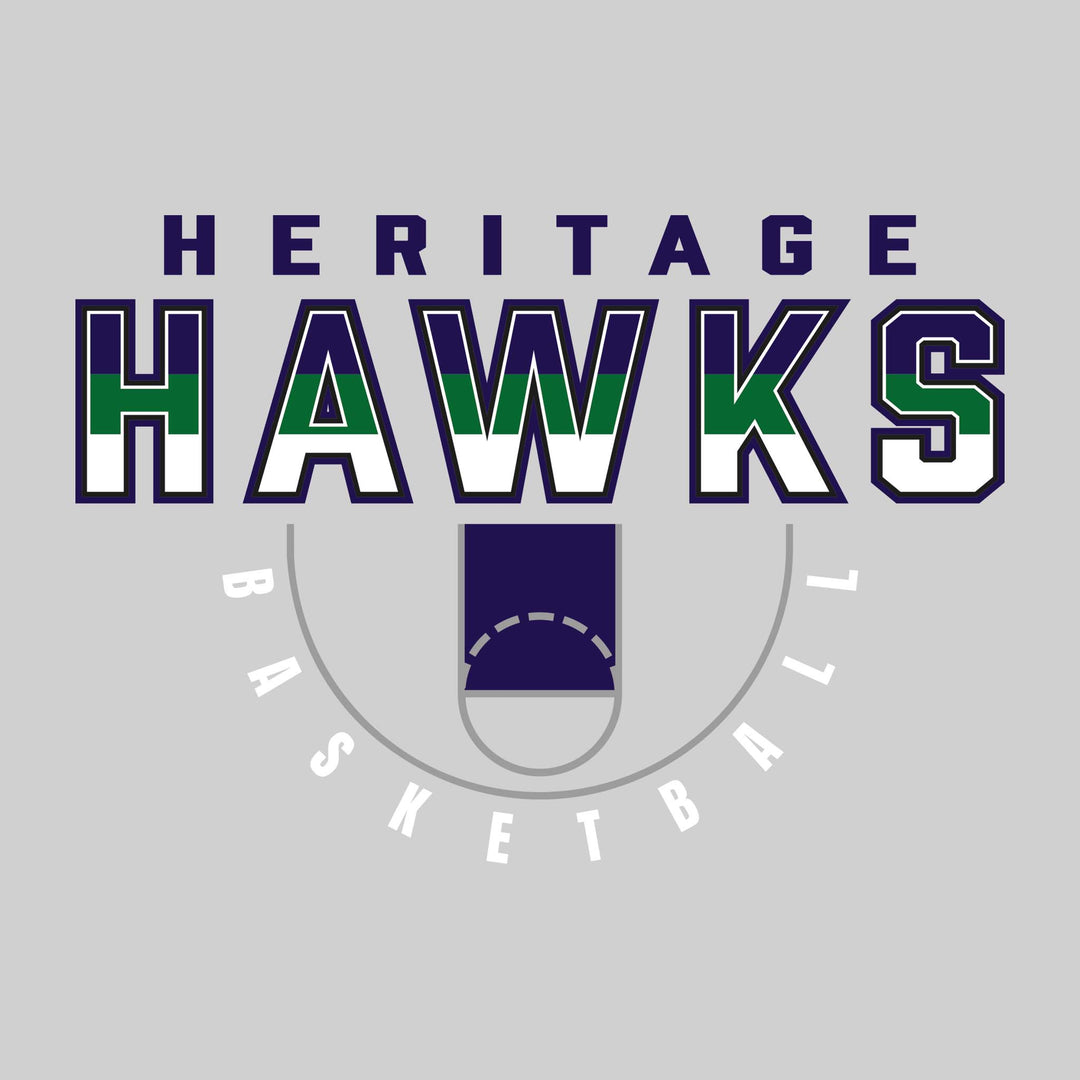 Heritage Hawks - Basketball - Tri-Color Wolves with Threads