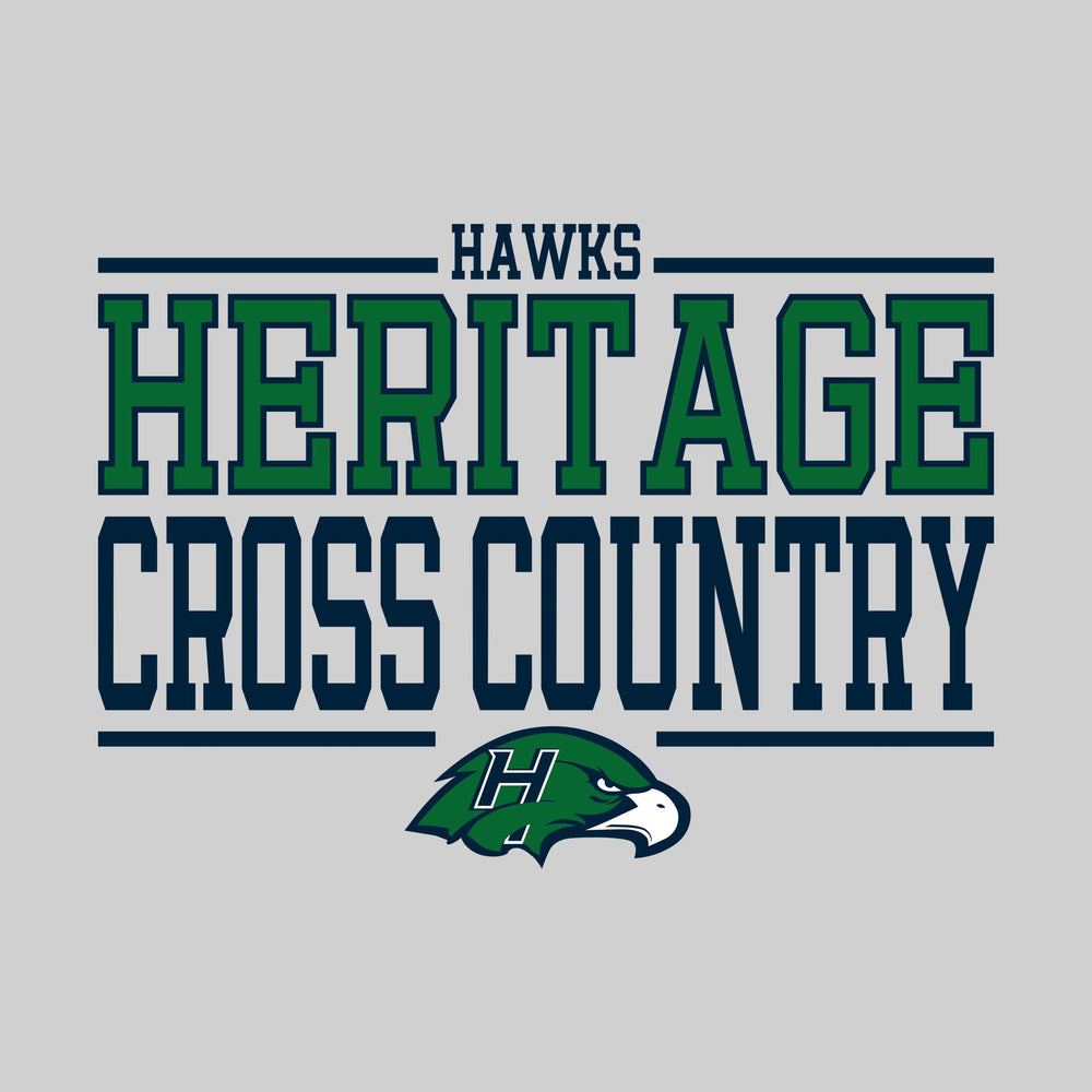 Heritage Hawks - Cross Country - Bracketed School Name with Mascot